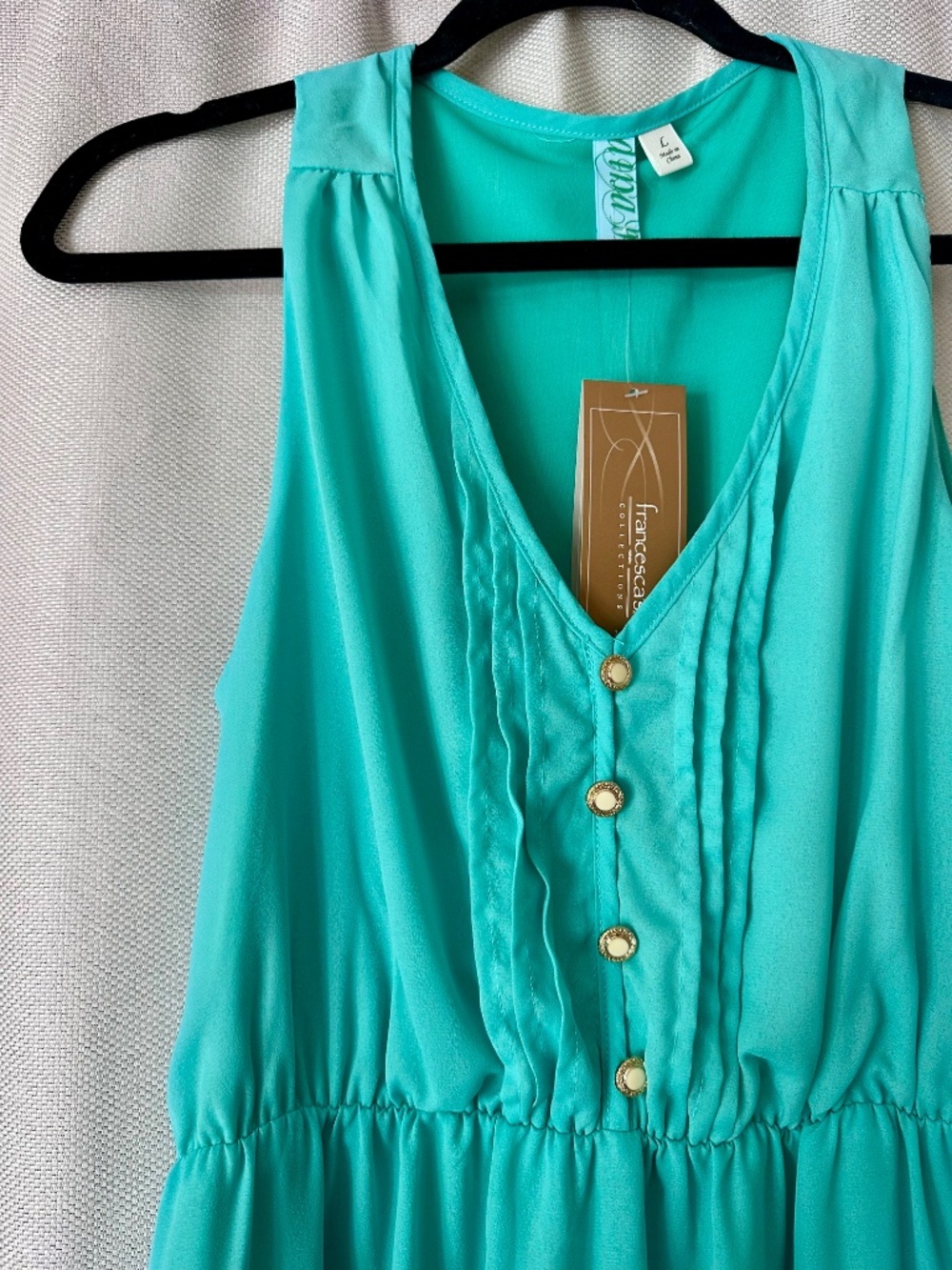 NEW Francesca's Ruffle Button Front Dress - Picture 2 of 7